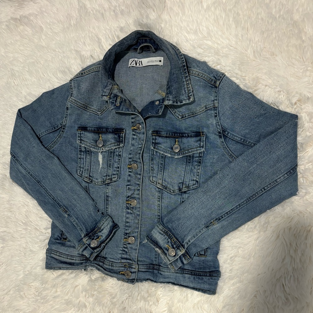 Zara | Jackets & Coats | Zara Fitted Denim Jacket | - Picture 4 of 5